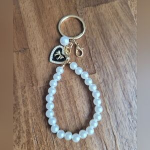 New Gold Tone Keychain Heart Charm